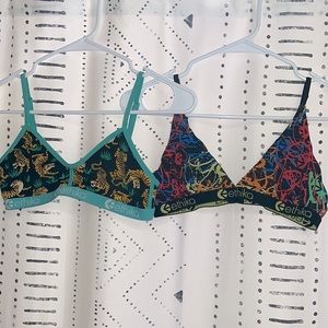 Ethika Multicolor and Teal Bras